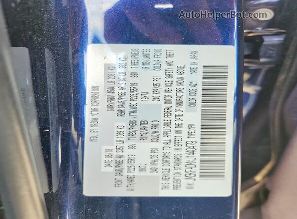 JM3KFADMXJ1440479 2018 MAZDA CX-5 Blue Vista del compartimento del motor