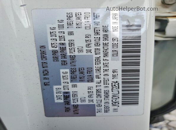 JM3KFADMXL0722534 2020 MAZDA CX-5 White Widok naklejki z numerem VIN