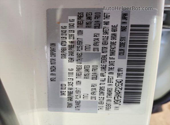 JM3KFBAM4P0215340 2023 MAZDA CX-5 White Вид наклейки з VIN-кодом