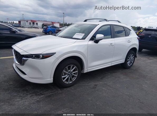 JM3KFBBL0S0791134 2025 MAZDA CX-5 White წინა მარცხენა ხედი სამი მეოთხედიდან
