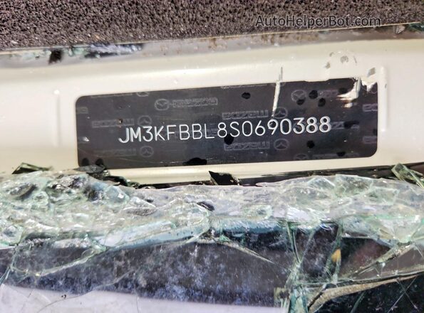 JM3KFBBL8S0690388 2025 MAZDA CX-5 White VIN კოდის სტიკერის ხედი