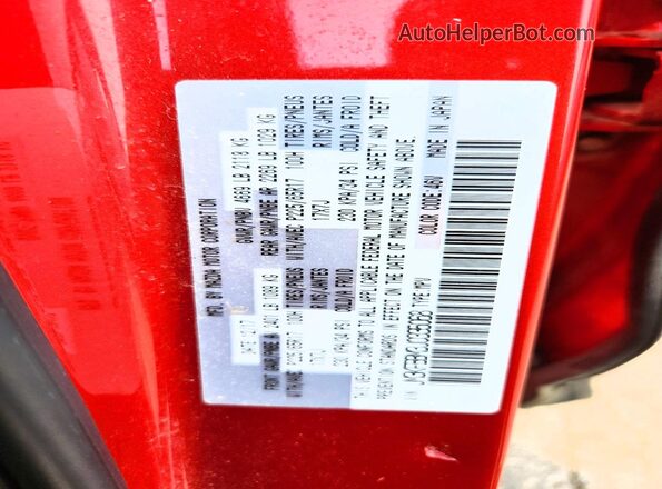 JM3KFBBM3J0335068 2018 MAZDA CX-5 Красный Вид наклейки с VIN-кодом