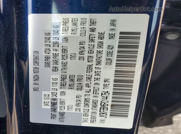 JM3KFBBM6P0144754 2023 MAZDA CX-5 Blue Вид наклейки з VIN-кодом