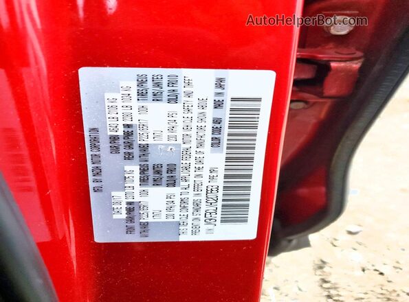 JM3KFBCLXH0207653 2017 MAZDA CX-5 Red VIN კოდის სტიკერის ხედი