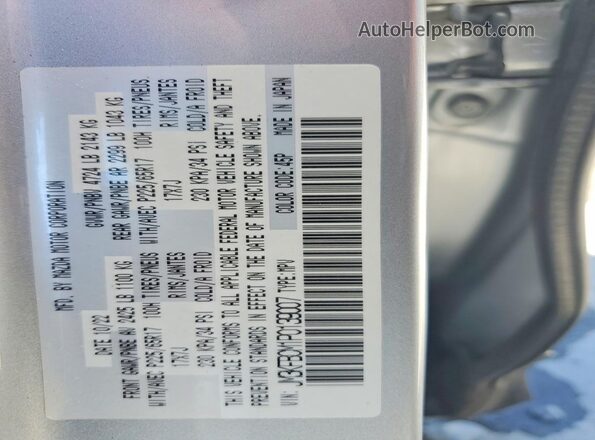 JM3KFBCM1P0139007 2023 MAZDA CX-5 Silver Widok naklejki z numerem VIN