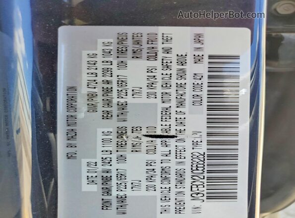 JM3KFBCM2N0568282 2022 MAZDA CX-5 Charcoal Vista del compartimento del motor