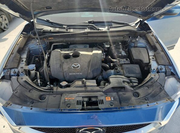 JM3KFBCM3M0460350 2021 MAZDA CX-5 Blue ძრავის განყოფილების ხედი