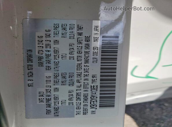 JM3KFBCM3M1410865 2021 MAZDA CX-5 White Панорамний вид салону 360°