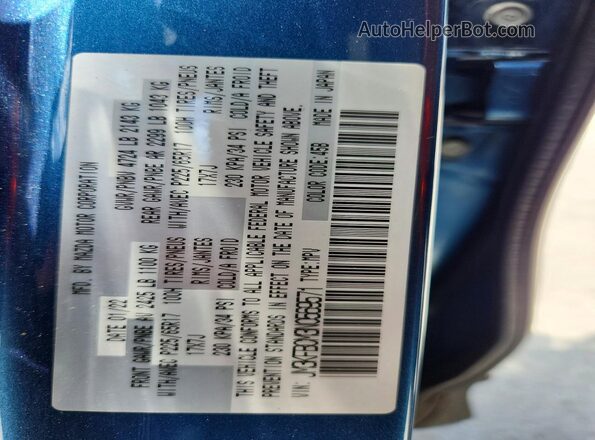 JM3KFBCM3N0569571 2022 MAZDA CX-5 Blue VIN կոդի պիտակի տեսք