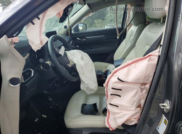 JM3KFBCM7M0418781 2021 MAZDA CX-5 Gray Widok wnętrza z przodu