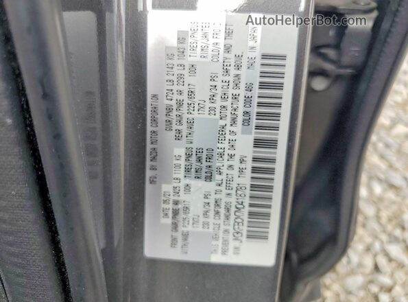 JM3KFBCM7M0418781 2021 MAZDA CX-5 Gray Widok naklejki z numerem VIN