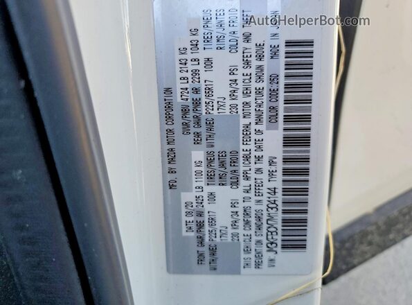 JM3KFBCM7M1304144 2021 MAZDA CX-5 White Շարժիչի բաժամունքի տեսք