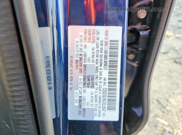 JM3KFBCM8K0530602 2019 MAZDA CX-5 Blue VIN კოდის სტიკერის ხედი