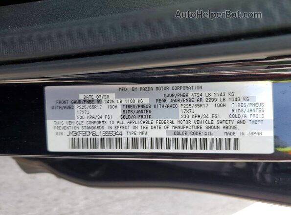 JM3KFBCM8L1859344 2020 MAZDA CX-5 Black VIN կոդի պիտակի տեսք