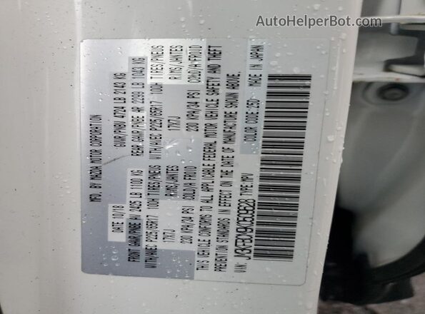 JM3KFBCM9K0509628 2019 MAZDA CX-5 White Widok naklejki z numerem VIN