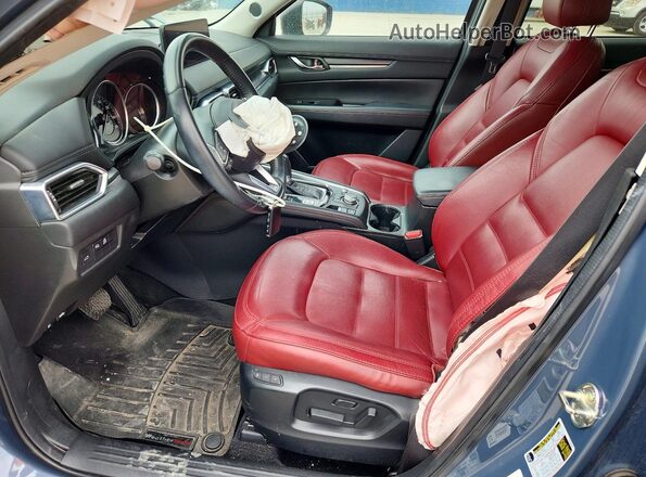 JM3KFBCMXM0437289 2021 MAZDA CX-5 Blue Widok wnętrza z przodu