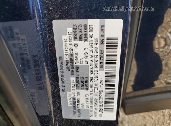 JM3KFBCMXP0252745 2023 MAZDA CX-5 Blue VIN sticker view