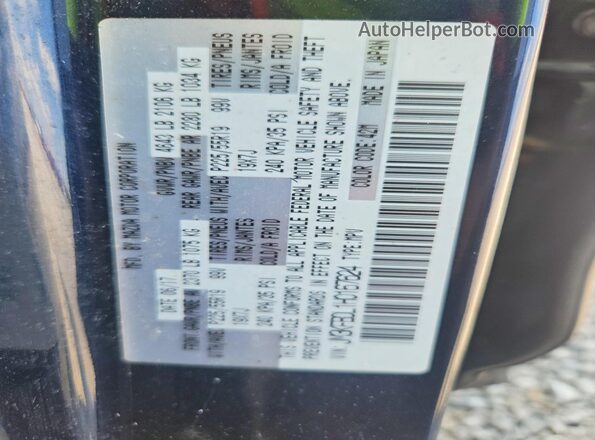 JM3KFBDL1H0167624 2017 MAZDA CX-5 Blue Vista de la etiqueta del VIN