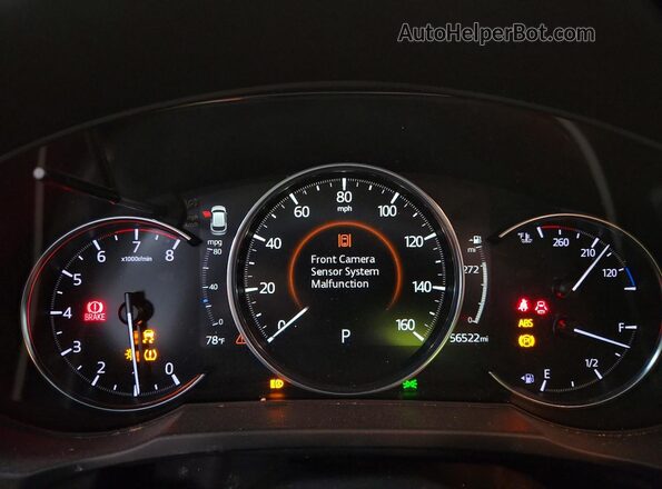 JM3KFBDM1K0678072 2019 MAZDA CX-5 Blue ხელსაწყოთა პანელის ხედი