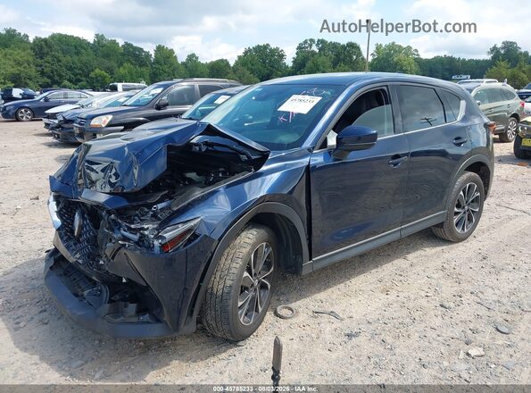 JM3KFBDM2N1605968 2022 MAZDA CX-5 Blue წინა მარცხენა ხედი სამი მეოთხედიდან