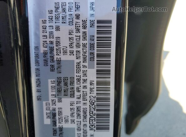 JM3KFBDM2P0234612 2023 MAZDA CX-5 Black Widok naklejki z numerem VIN