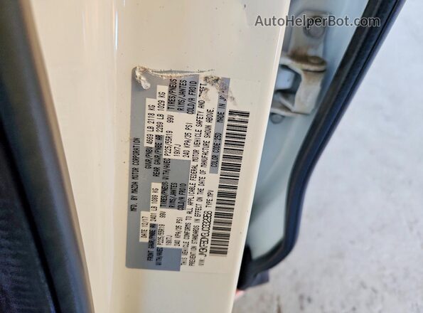 JM3KFBDM3J0332958 2018 MAZDA CX-5 Белый Вид наклейки с VIN-кодом