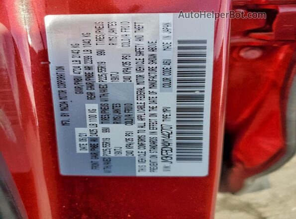 JM3KFBDM4M1442707 2021 MAZDA CX-5 Red Вид наклейки з VIN-кодом