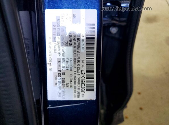 JM3KFBDM5M1341577 2021 MAZDA CX-5 Blue Widok naklejki z numerem VIN
