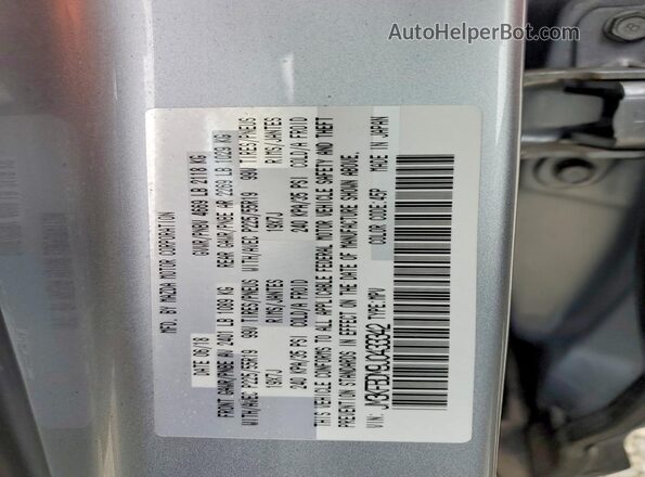 JM3KFBDM9J0433342 2018 MAZDA CX-5 Silver VIN კოდის სტიკერის ხედი