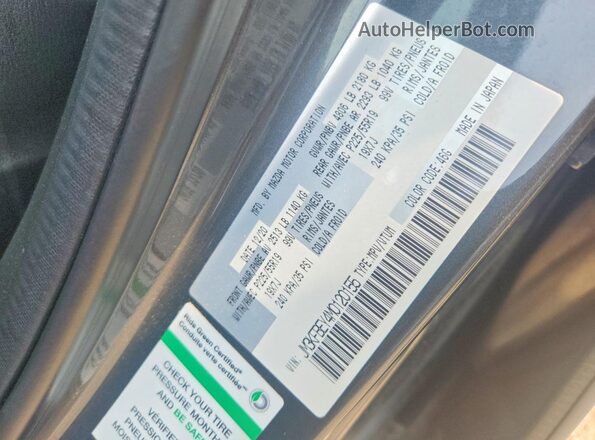 JM3KFBEY4M0120155 2021 MAZDA CX-5 Gray VIN կոդի պիտակի տեսք