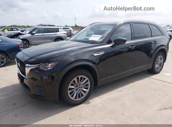 JM3KKBHA2S1206100 2025 MAZDA CX-90 PHEV Black Առջևի ձախ երեք քառորդ տեսարան