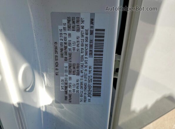 JM3KKBHA6R1156215 2024 MAZDA CX-90 White სალონის 360-გრადუსიანი ხედი
