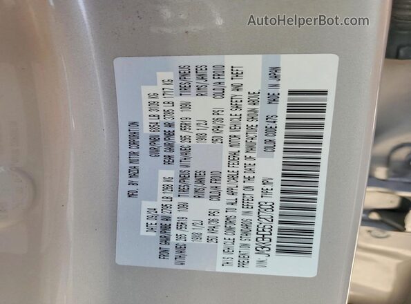 JM3KKBHD5S1207803 2025 MAZDA CX-90 Silver VIN კოდის სტიკერის ხედი