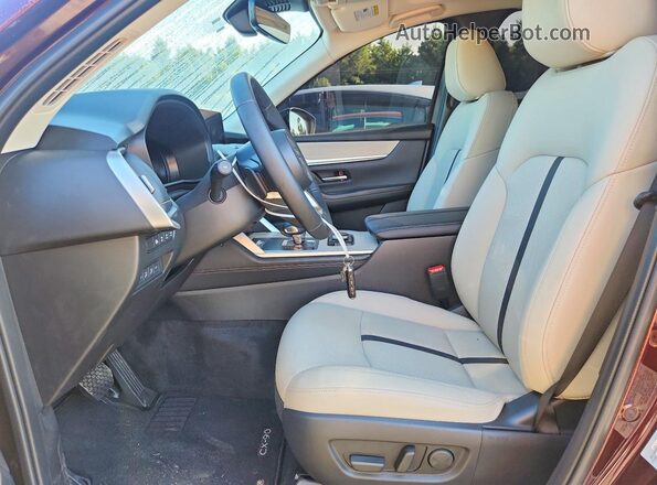 JM3KKCHD2T1376409 2026 MAZDA CX-90 Burgundy Widok wnętrza z przodu