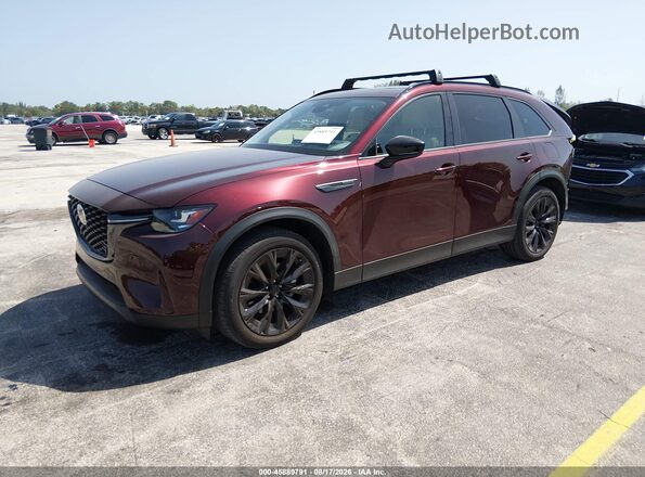 JM3KKCHD4T1367842 2026 MAZDA CX-90 Бордовый Передняя левая четверть