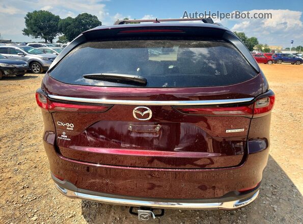 JM3KKDHC9S1243870 2025 MAZDA CX-90 Burgundy უკანა ხედი