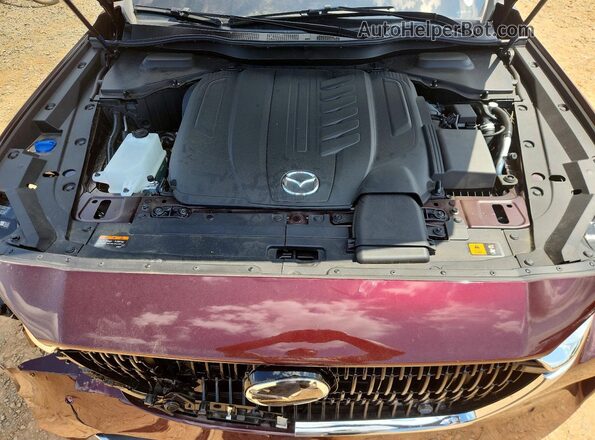 JM3KKDHC9S1243870 2025 MAZDA CX-90 Burgundy ძრავის განყოფილების ხედი