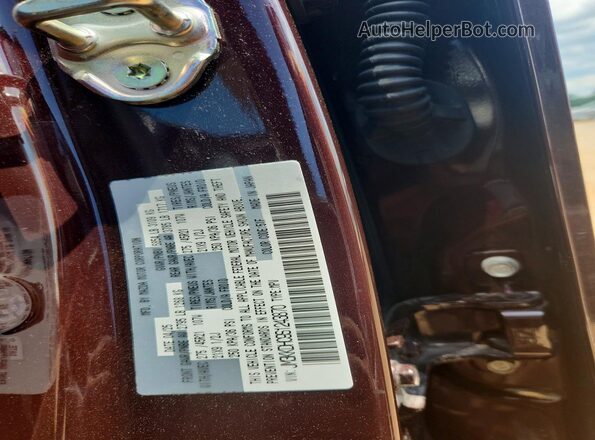JM3KKDHC9S1243870 2025 MAZDA CX-90 Burgundy VIN კოდის სტიკერის ხედი