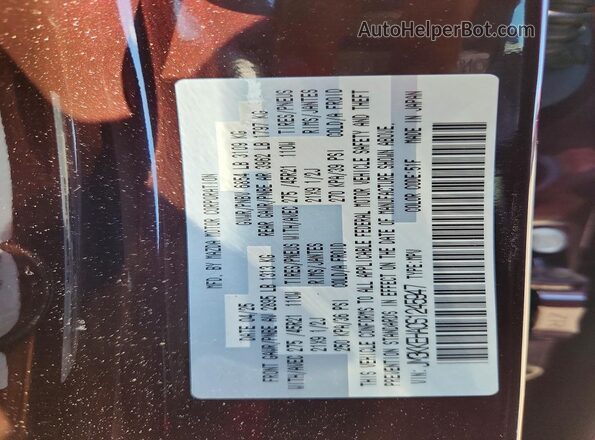 JM3KKEHA0S1245947 2025 MAZDA CX-90 Maroon Vista de la etiqueta del VIN