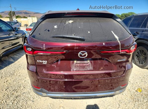 JM3KKEHAXR1101400 2024 MAZDA CX-90 Burgundy Widok z tyłu