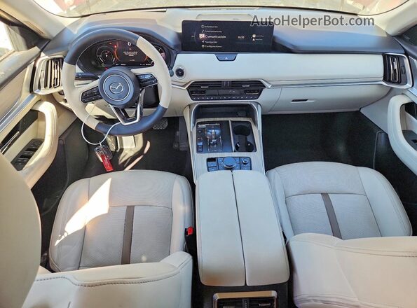 JM3KKEHAXR1101400 2024 MAZDA CX-90 Burgundy Widok deski rozdzielczej