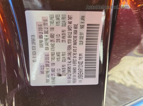 JM3KKEHAXR1101400 2024 MAZDA CX-90 Burgundy Widok naklejki z numerem VIN