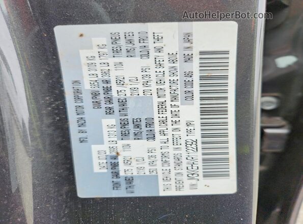 JM3KKEHAXR1122392 2024 MAZDA CX-90 Gray VIN კოდის სტიკერის ხედი