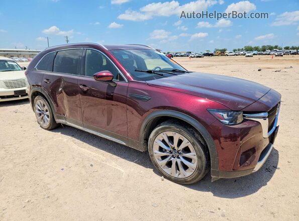 JM3KKEHD4R1105386 2024 MAZDA CX-90 Burgundy Передня права чверть
