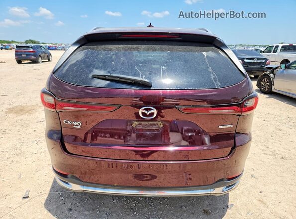 JM3KKEHD4R1105386 2024 MAZDA CX-90 Burgundy Вид ззаду