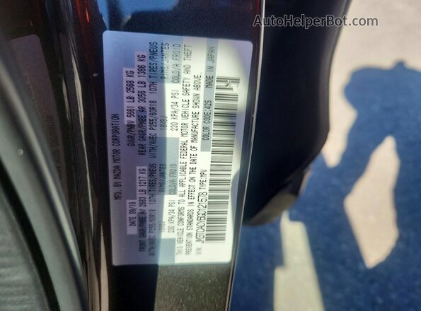 JM3TCACY6G0121578 2016 MAZDA CX-9 Tan Widok naklejki z numerem VIN