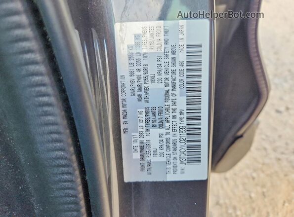 JM3TCACYXJ0211839 2018 MAZDA CX-9 Gray VIN կոդի պիտակի տեսք