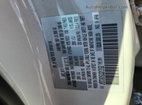 JM3TCADY9J0213192 2018 MAZDA CX-9 White Widok naklejki z numerem VIN