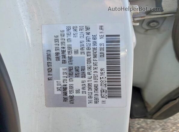 JM3TCBBY1J0216175 2018 MAZDA CX-9 White VIN կոդի պիտակի տեսք