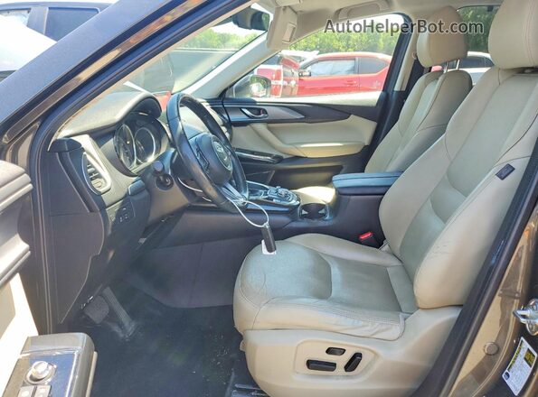 JM3TCBCY7K0311064 2019 MAZDA CX-9 Brown წინა სალონის ხედი